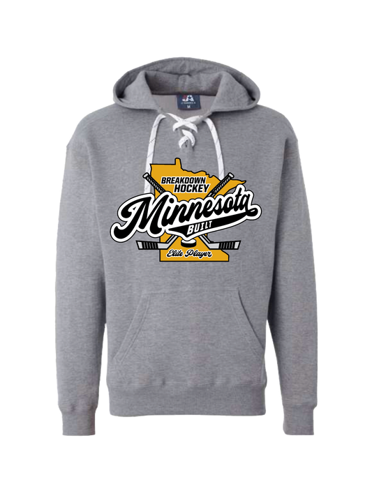 Sport-Tek® Lace Up Pullover Hooded Sweatshirt-Gray